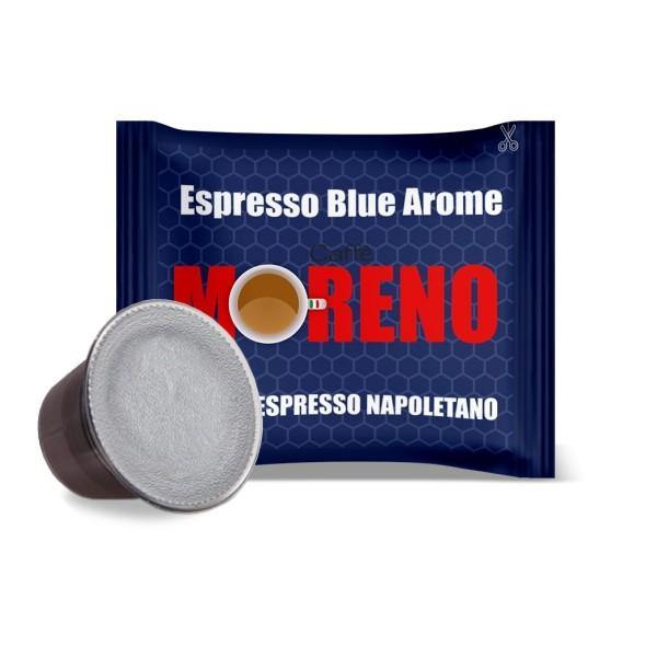 100 CAPSULE CAFFE MORENO MISCELA BLUE AROME COMPATIBILE NESPRESSO - Sapore Caffè