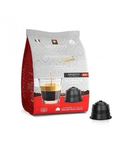 100 Kapseln Lollo Kaffee kompatibel Lavazza A Modo Mio Passionemio Silver Espresso Blend