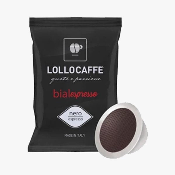 100 Capsule Lollo Caffè Compatibili Bialetti Miscela Nero Espresso