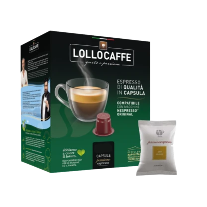 100 Nespresso-kompatible Lollo-Kaffeekapseln Oro-Espresso-Mischung