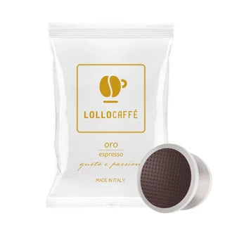 100 Capsule Lollo Caffè Compatibili Lavazza Espresso Point Miscela Oro Espresso