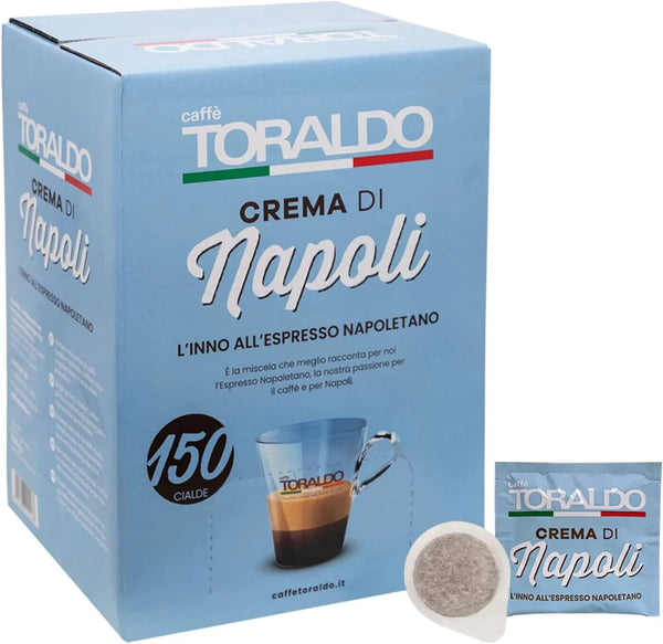 150 Cialde ESE 44mm Caffè Toraldo Miscela Crema di Napoli