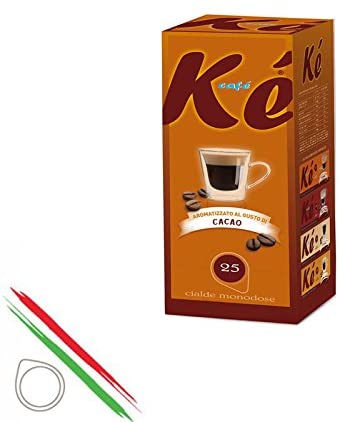 25 Kaffeepads Molinari Kè Aromatisierter Kakaokaffee