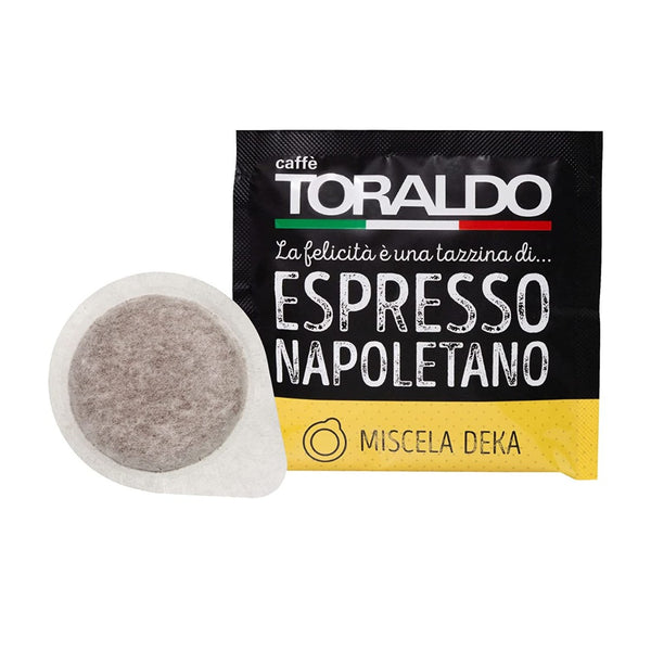 50 Cialde ESE 44mm Caffè Toraldo Miscela Decaffeinata DEK