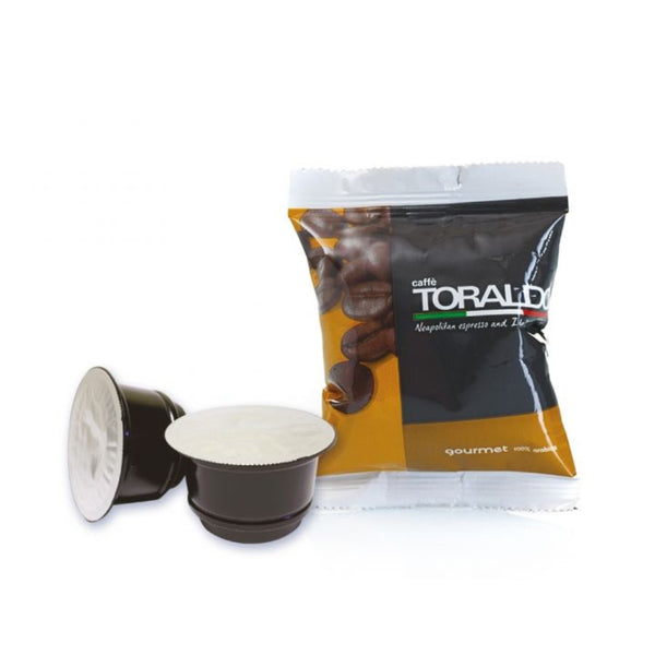 100 Toraldo Kaffeekapseln Gourmet Blend 100% Arabica-kompatibel Caffitaly