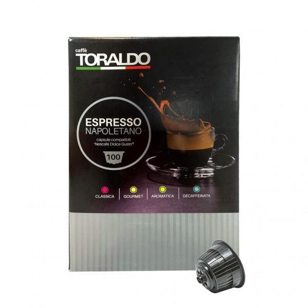 100 CAPSULE CAFFE TORALDO MISCELA CLASSICA COMPATIBILI DOLCE GUSTO - Sapore Caffè