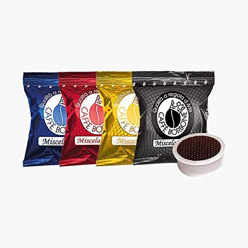 200 Kapseln Borbone Kaffee kompatibel Lavazza Espresso Point Mix Schwarz, Rot, Blau, Gold